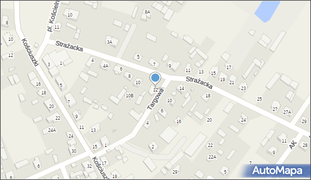 Sadowne, Strażacka, 12, mapa Sadowne