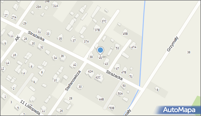 Sadowne, Strażacka, 41, mapa Sadowne