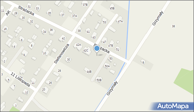 Sadowne, Strażacka, 42e, mapa Sadowne