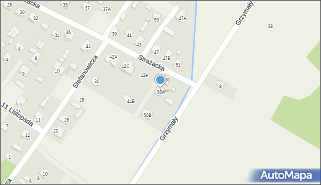 Sadowne, Strażacka, 50A, mapa Sadowne
