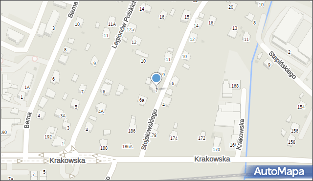 Sanok, Stojałowskiego Stanisława, ks., 7, mapa Sanok
