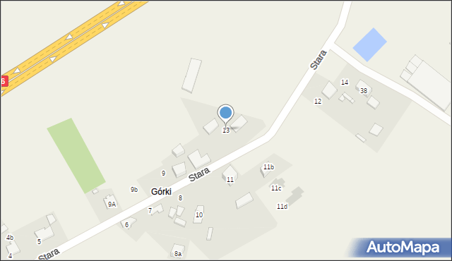 Sarnów, Stara, 13, mapa Sarnów