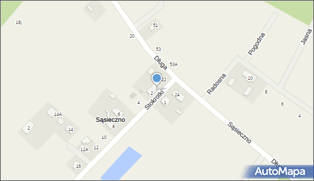 Sąsieczno, Stokrotki, 2a, mapa Sąsieczno