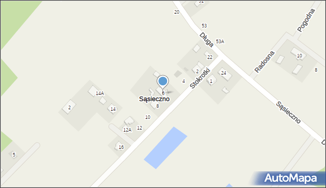 Sąsieczno, Stokrotki, 6, mapa Sąsieczno