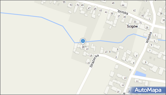 Ścigów, Strażacka, 16, mapa Ścigów