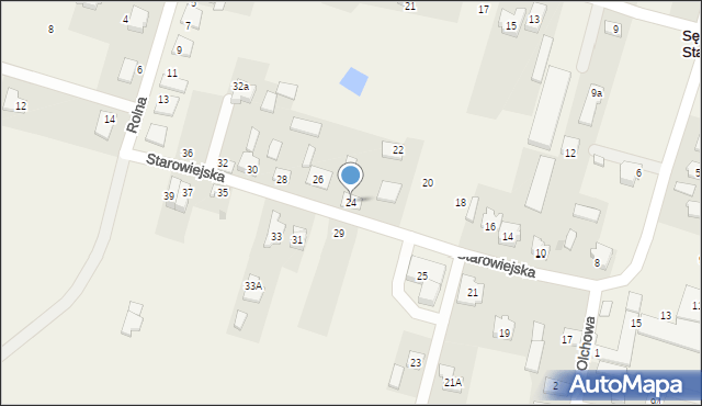 Sękocin Stary, Starowiejska, 24, mapa Sękocin Stary