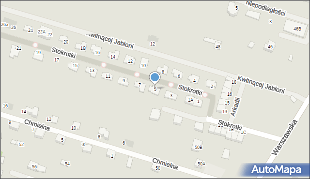 Serock, Stokrotki, 5, mapa Serock