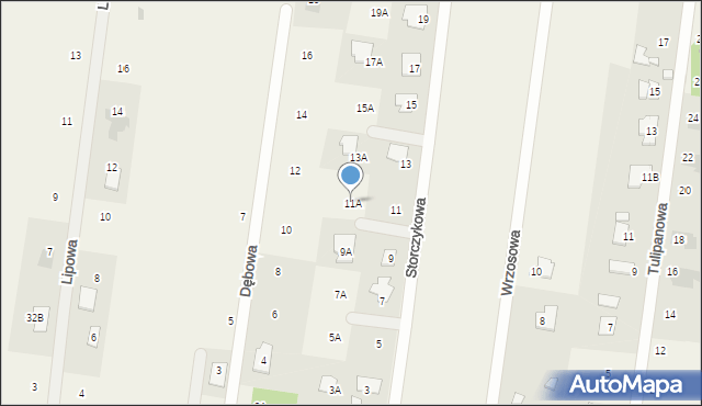 Siczki, Storczykowa, 11A, mapa Siczki