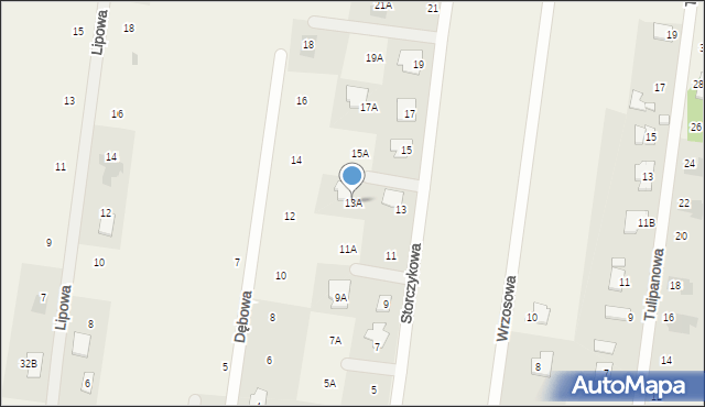 Siczki, Storczykowa, 13A, mapa Siczki