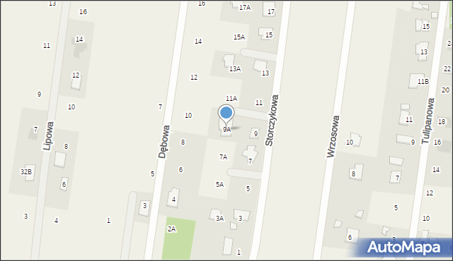 Siczki, Storczykowa, 9A, mapa Siczki