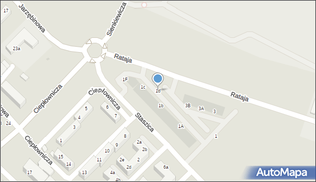 Siechnice, Staszica Stanisława, 1d, mapa Siechnice