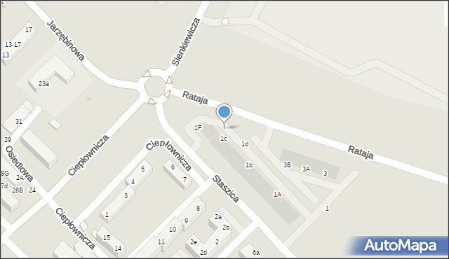 Siechnice, Staszica Stanisława, 1e, mapa Siechnice