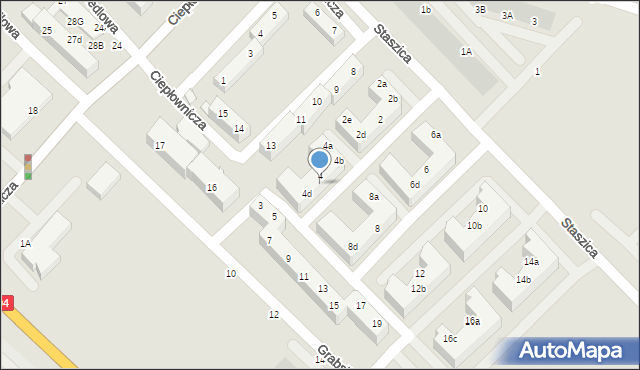 Siechnice, Staszica Stanisława, 4c, mapa Siechnice