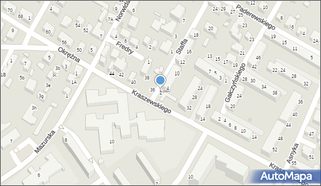 Siedlce, Staffa Leopolda, 2, mapa Siedlce