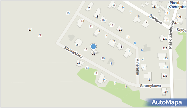 Siedlce, Strumykowa, 12, mapa Siedlce