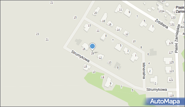 Siedlce, Strumykowa, 14, mapa Siedlce