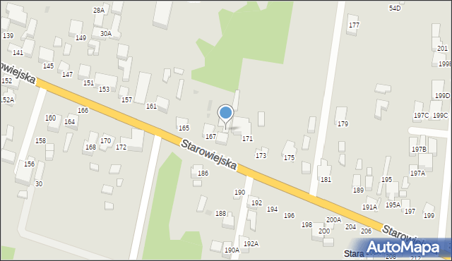 Siedlce, Starowiejska, 169A, mapa Siedlce