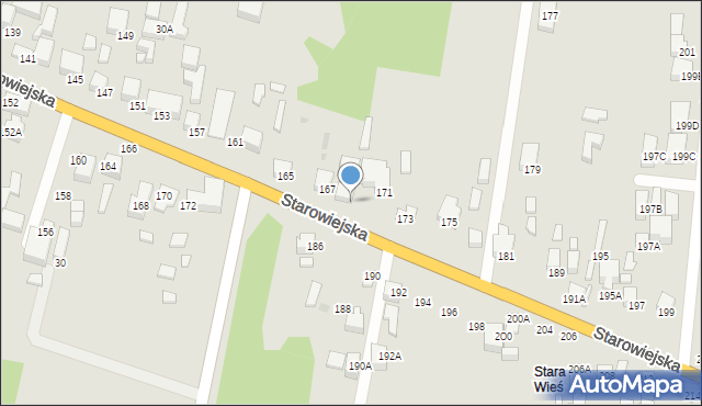 Siedlce, Starowiejska, 169b, mapa Siedlce