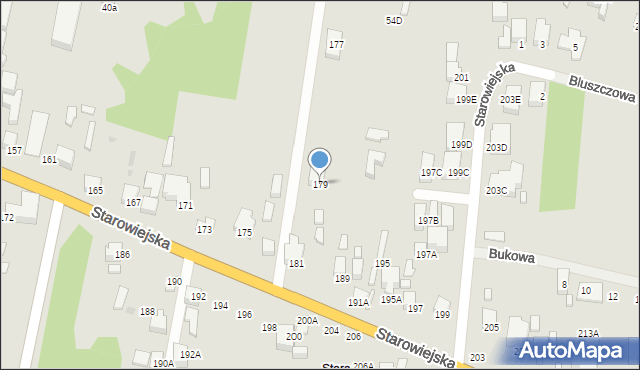 Siedlce, Starowiejska, 179, mapa Siedlce