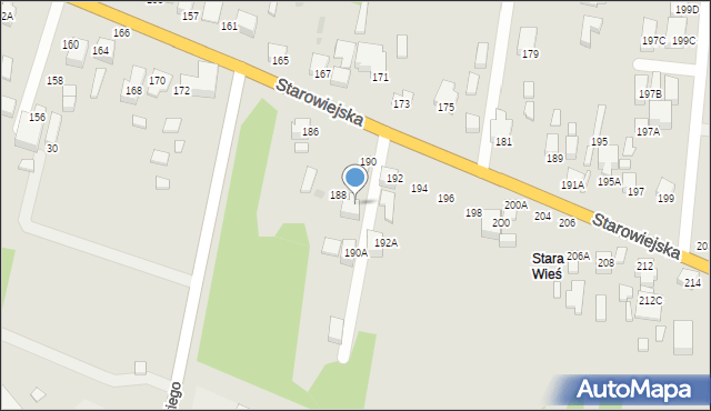 Siedlce, Starowiejska, 188A, mapa Siedlce
