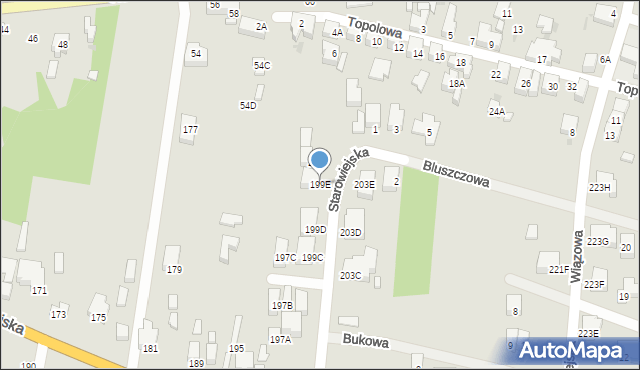 Siedlce, Starowiejska, 199E, mapa Siedlce