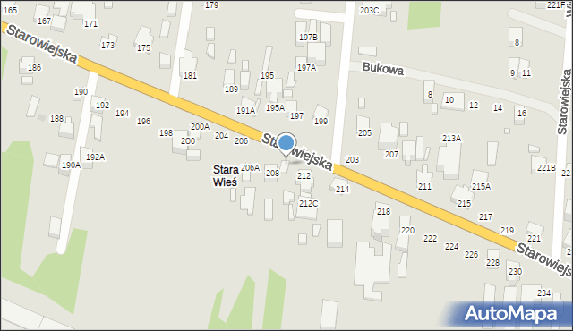 Siedlce, Starowiejska, 210, mapa Siedlce