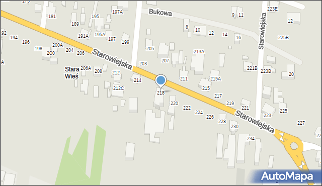 Siedlce, Starowiejska, 218, mapa Siedlce