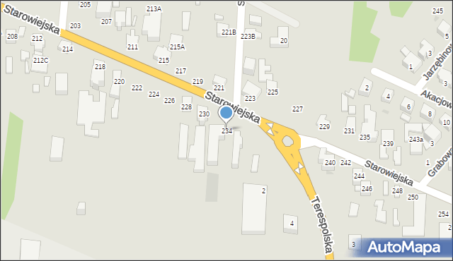 Siedlce, Starowiejska, 234, mapa Siedlce