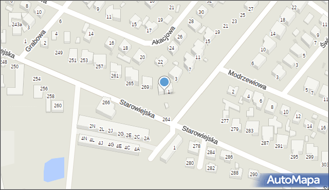 Siedlce, Starowiejska, 273, mapa Siedlce