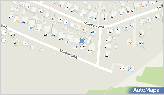 Siedlce, Starowiejska, 315, mapa Siedlce