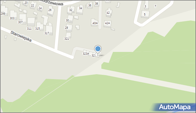 Siedlce, Starowiejska, 323E, mapa Siedlce