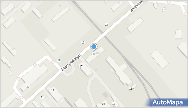 Siedlce, Starzyńskiego Stefana, 11, mapa Siedlce