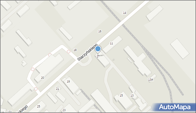 Siedlce, Starzyńskiego Stefana, 17, mapa Siedlce