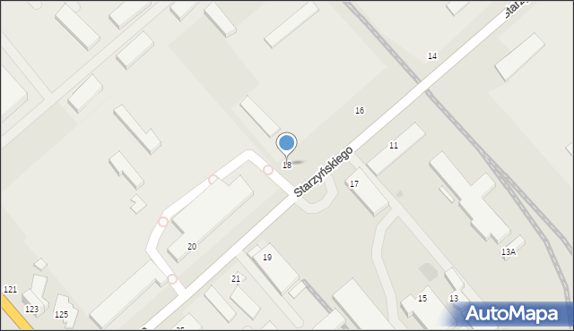 Siedlce, Starzyńskiego Stefana, 18, mapa Siedlce