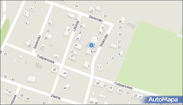 Siedlce, Stokrotki, 3, mapa Siedlce