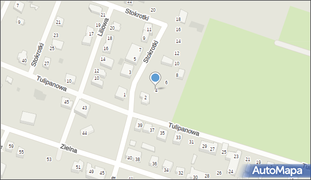 Siedlce, Stokrotki, 4, mapa Siedlce