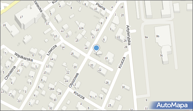 Siedlce, Strzelecka, 17, mapa Siedlce