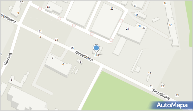 Siedlce, Strzalińska, 17A, mapa Siedlce