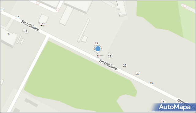 Siedlce, Strzalińska, 21, mapa Siedlce