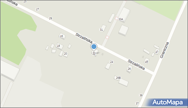 Siedlce, Strzalińska, 22, mapa Siedlce