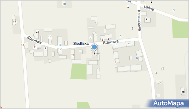 Siedliska, Stawowa, 3, mapa Siedliska