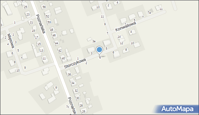 Siekierki Wielkie, Storczykowa, 4, mapa Siekierki Wielkie