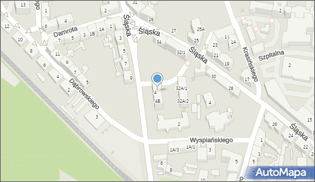 Siemianowice Śląskie, Staszica Stanisława, 4A, mapa Siemianowice Śląskie