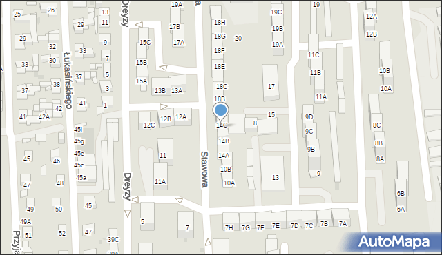 Siemianowice Śląskie, Stawowa, 14C, mapa Siemianowice Śląskie