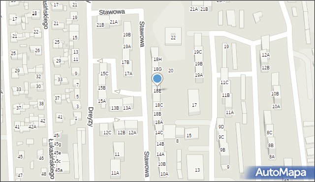 Siemianowice Śląskie, Stawowa, 18E, mapa Siemianowice Śląskie