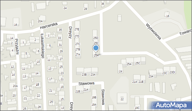 Siemianowice Śląskie, Stawowa, 25A, mapa Siemianowice Śląskie