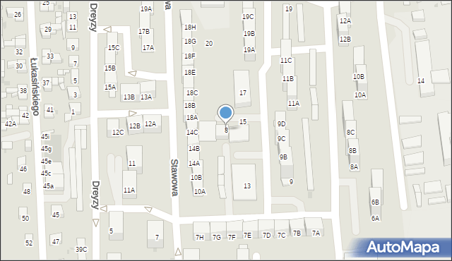 Siemianowice Śląskie, Stawowa, 8, mapa Siemianowice Śląskie