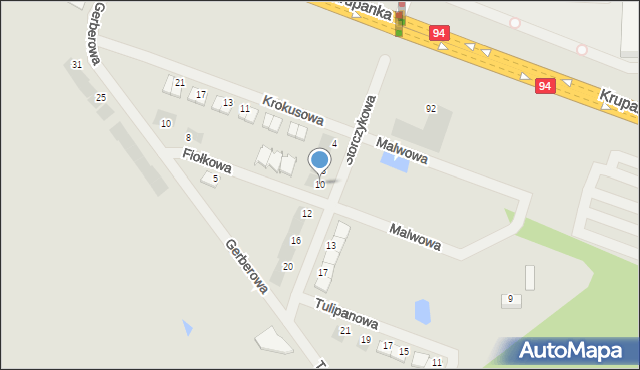 Siemianowice Śląskie, Storczykowa, 10, mapa Siemianowice Śląskie