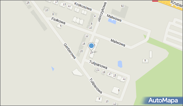 Siemianowice Śląskie, Storczykowa, 17, mapa Siemianowice Śląskie