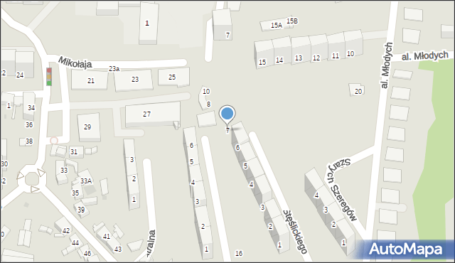 Siemianowice Śląskie, Stęślickiego Jana Nepomucena, 7, mapa Siemianowice Śląskie